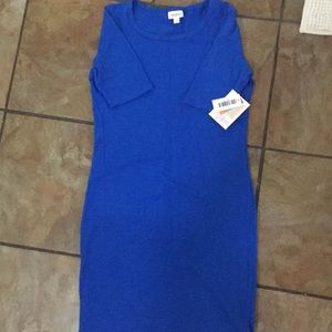 BNWT LuLaRoe Julia dress (M). Solid Royal blue